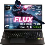 GameRaider FLUX GR16 AMD Ryzen 9-8940HX 32GB DDR5 1TB SSD RTX 5060 8GB 115W 16 inç 2.5K QHD+ 180Hz FreeDos Gaming Laptop - 1 TB - 32 GB