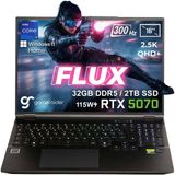 GameRaider FLUX GR16 Intel Core i9-14900HX 32GB DDR5 2TB SSD RTX 5070 8GB 115W 16 inç 2.5K QHD+ 300Hz W11 Home Gaming Laptop - 2 TB - 32 GB