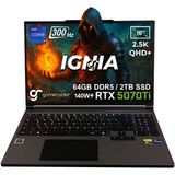 GameRaider IGNIA GR16 Intel Core i9-14900HX 64GB DDR5 2TB SSD RTX 5070Ti 12GB 140W 16 inç 2.5K QHD+ 300Hz FreeDos Gaming Laptop - 2 TB - 64 GB