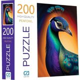 Games Tavus Kuşu 200 Parça 2,2mm Kalınlık 34X48CM Profesyonel Hobi Puzzle Yapboz Serisi