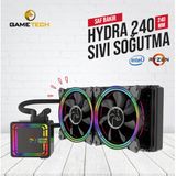 Gametech Hydra Rainbow Pro 240mm Intel Amd Uyumlu İşlemci Fanı Sıvı Soğutma Sistemi