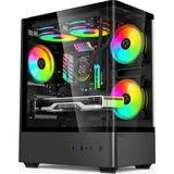 Gametech Intense Black 500W 80+ Plus Tuş Kontrollü Rgb 5X120 mm Fan Gaming Siyah Bilgisayar Kasası - Yok