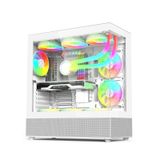 Gametech Phantom 6 x 120 MM RGB Fanlı Oyuncu Bilgisayar Kasası Beyaz
