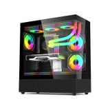 Gametech Phantom 6 x 120 MM RGB Fanlı Oyuncu Bilgisayar Kasası Siyah