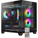 Gametech Small Prime V3 Kumandalı Argb 5X120MM Fanlı Matx Boş Bilgisayar Kasası Siyah