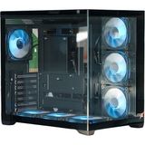 Gamework Gamx Puncher 7X12 Fan Rgb Kumandalı Akvaryum Gaming Kasa (Powersiz) - Siyah