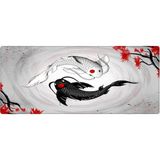 Gaming Mouse Pad 90X40 Mouse Pad Xxl Büyük Oyuncu Mouse Pad Speed Mousepad (White And Black Koi, 90X40 cm (3mm Kalınlık)) - Altın