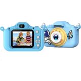Gamon 10 MP Dijital Çocuk Fotoğraf Makinesi Panda Astronot Tasarımlı Çift Kamera ve Eğlence HY-X10 Panda HY-X15 li Filtreler - Mavi