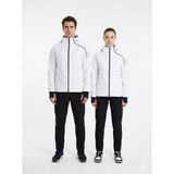 Gamp Unisex Kapüşonlu Parmak Geçmeli Softshell Mont - Beyaz - 3XL