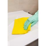 Gampus 3 Adet Sarı Bez 40 x 35 cm Genel Mutfak Bezi Temizlik Bezi Cam Silme Banyo Temizlik Bezi