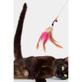 Gampus 90 cm Kedi Oyun Oltası, Renkli Ve Eğlenceli Oynatma Oltası, Kedi İçin
