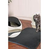 Gampus Cat Paw Kedi Kumu Paspası Gri Elekli Tuvalet Önü Paspası 30X22