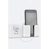 Gampus Duvara Monte Edilen Telefon Ve Kumanda Standı Plastik Organizer Beyaz Renk