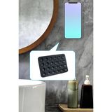 Gampus Kendinden Yapışkanlı Vantuzlu Telefon Tutucu Siyah Araç Içi Mutfak Banyo Tel Tutucu