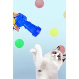 Gampus Peluş Top Fırlatan Kedi Egzersiz Oyuncağı, Peluş Oyun Tabancası Ve Top Seti
