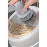 Gampus Soap Dispenser Kitchen Brush Sıvı Deterjan Hazneli Bulaşık Fırçası ve Stand - miktar