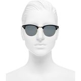 Gampus Vintage Fashion Hafif Unisex Güneş Gözlüğü Güneş Gözlüğü Gold Çerçeve 9911 - Siyah