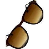 Gampus Vintage Fashion Hafif Unisex Güneş Gözlüğü Güneş Gözlüğü Kahverengi Çerçeve K122