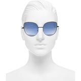 Gampus Vintage Fashion Hafif Unisex Güneş Gözlüğü Güneş Gözlüğü Mavi Beyaz Şık DMA20