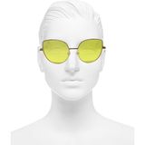 Gampus Vintage Fashion Hafif Unisex Güneş Gözlüğü Güneş Gözlüğü Sarı Oval Çerçeve DMA20