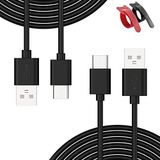 GAMSURFING PS5 için Kumanda Şarj Kablosu, Sony PS5 DualSense Kumandası, Xbox Serisi X/S Denetleyici, Anahtar/Anahtar Lite Denetleyicisi (2 Paket) için USB Şarj Kablosu 10 Feet (yaklaşık 3,8 metre)