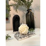 Gamy Crafts Kokulu Mum , Dekoratif Örgü Mum , %100 Soya Mum, Dekoratif Mum, Soya Wax - Çikolata - Beyaz