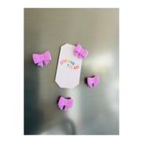 Gamy Crafts Magnet - Buzdolabı Magneti - Buzdolabı Süsü - 4’lü Fiyonk Magnet - 4'lü Kurdele Magnet - Dekoratif Pano ve Mutfak Süsü