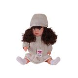 Gamze Bebek 7959 60 cm Trikolu Hırkalı Saçlı Büyük Bebek