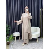Gamzem Tunik Pantolon Takım - Bej - 52 - 54