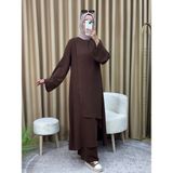 Gamzem Tunik Pantolon Takım - Kahverengi - 38