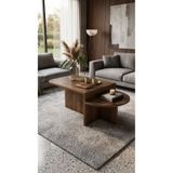 GaniHome Orion Orta Sehpa Ahşap Görünümlü Modern Salon Sehpası | Geniş Üst Tabla | Şık ve Dayanıklı Tasarım
