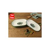 Ganita home Tabak Kayık Sunum&Kahvaltılık Çerez 4 Parça 19 cm Zeytin