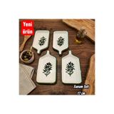 Ganita home Tabak Tava Model Sunum&Kahvaltılık 17 cm 4 Parça Zeytin