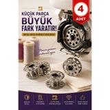 Ganjem 4 Adet Dikiş Makinesi İçin Metal Masura Ev Tipi Makine İplik Sarma ve Dikiş Malzemesi Seti