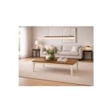 Ganni Home | Maya Gold Detaylı Modern Orta Sehpa Ahşap Salon Sehpası