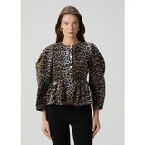 Ganni Leopar Desenli Bluz - 34
