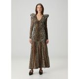 Ganni Leopar Desenli Maksi Elbise - 34