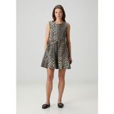 Ganni Leopar Desenli Mini Denim Elbise - 34