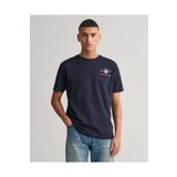 Gant 2067004.433 Lacivert Regular Fit Bisiklet Yaka Logolu Erkek T-shirt