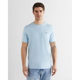 Gant Bisiklet Yaka Erkek Basic T-Shirt - Açık Mavi - 2XL
