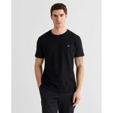 Gant Bisiklet Yaka Erkek Basic T-Shirt - Siyah - 2XL