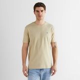 Gant Erkek Bej Bisiklet Yaka Regular Fit Logolu T-Shirt - 200-Bej - M