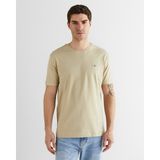 Gant Erkek Bej Bisiklet Yaka Regular Fit Logolu T-Shirt 2003184.200 - 200-Bej - XL