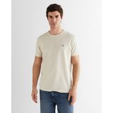 Gant Erkek Bej Regular Fit Bisiklet Yaka T-Shirt 2325149T.34 - 34-Bej - XL