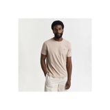 Gant Erkek Bej Regular Fit Bisiklet Yaka T-Shirt