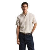 GANT Erkek Bej Regular Fit Çizgili Logolu Gömlek