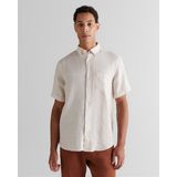 Gant Erkek Bej Regular Fit Klasik Yaka Keten Gömlek 3250077.277 - 277-Bej