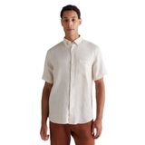 GANT Erkek Bej Regular Fit Klasik Yaka Keten Gömlek