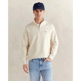 GANT Erkek Bej Relaxed Fit Yarım Fermuarlı Logolu Sweatshirt