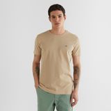 Gant Erkek Bej Slim Fit Bisiklet Yaka T-Shirt - 277-Bej - XL